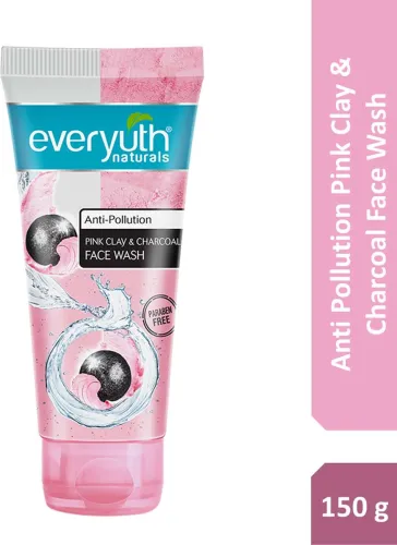 Image of Everyuth Pink Clay & Charcoal Face Wash, 150g