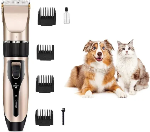 Image of EVETIS Pet Hair Trimmer, Black Pet Hair Trimmer For Dog Gold, Black Pet Hair Trimmer