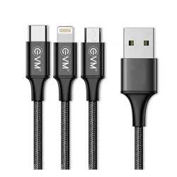 EVM 3in1 Nylon Braided Charging Cable 