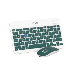 EVM EnClick Wireless Keyboard & Optical Mouse Combo | Bluetooth 5.0 + 2.4GHz Dual Mode, Type-C Rechargeable | 1600 DPI, High Performance Multi-Device | 1 Year Warranty (WLKM & EWLM-360- EnCl...