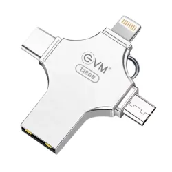 EVM EnStore 4-in-1 OTG 128GB Flashdrive-High-Speed USB