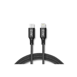 EVM Type C to 8-Pin(L) Port Data Cable - 1 Meter long, 3 Amp Strongest Charging & Sync - Compatible with iOS Devices - Tangle-Free - Metal Head Nylon Braided Cable - 1 Year Warranty (EVM-CL-...