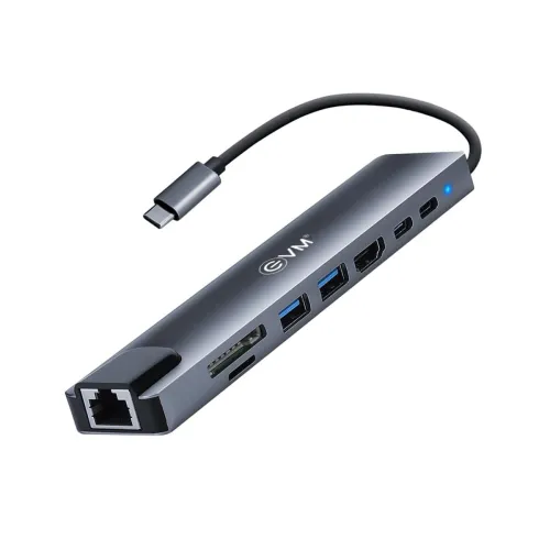 Image of EVM USB C Hub 8-in-1 Adapter for MacBook Laptop