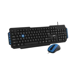 EVM Wired Keyboard Mouse Combo USB | Computer Combo for Laptop PC | Ergonomic Keyboard and Mouse | Plug & Play | Smooth Typing & Control | 1 Year Warranty(EVM-WDKM-414)