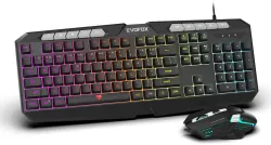EVOFOX Deathray V2 RGB Gaming Keyboard and Mouse Combo Set Designed for Gaming (Black)