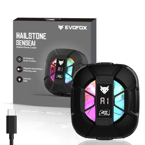 Image of EvoFox Hailstone Sense AI Phone Cooler for Gaming 