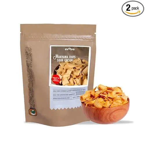 Image of Evolve Makhana Chips Sour Cream Onion, 100g (po2)