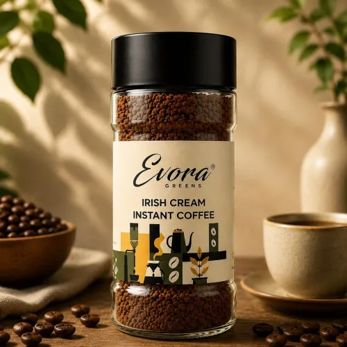 Image of EVORA Greens Smart Irish Cream Instant Coffee Powder 100gm