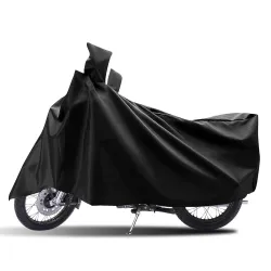 EXBLACK Bike Cover for Dust with UV Protection, Universal Fit (125cc to 150cc), Water Resistant & All Weather Protection with Two Wheeler Cover | Keeps Bike Cool | Perfect Bike Body Cover