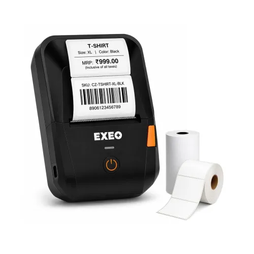 Image of EXEO EX58C Portable Bluetooth Thermal Label & Receipt Printer