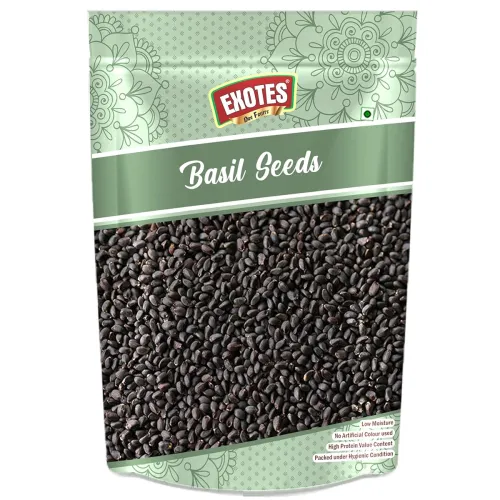 Image of Exotes Sabja (Basil Seeds) 200 Grams – Body Cooling Seeds for Summer Drinks, Smoothies, and Falooda – Smart Choice by Co