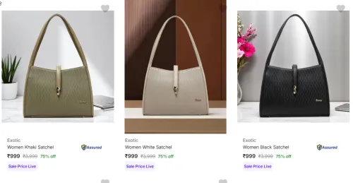 Image of Exotic Handbags upto 75% Discount