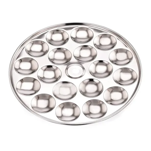 Image of Expresso Stainless Steel Mini Idli Plate, Thick Gauge, 19.4 cm, 1 Piece for Perfectly Steamed 18 Idlis