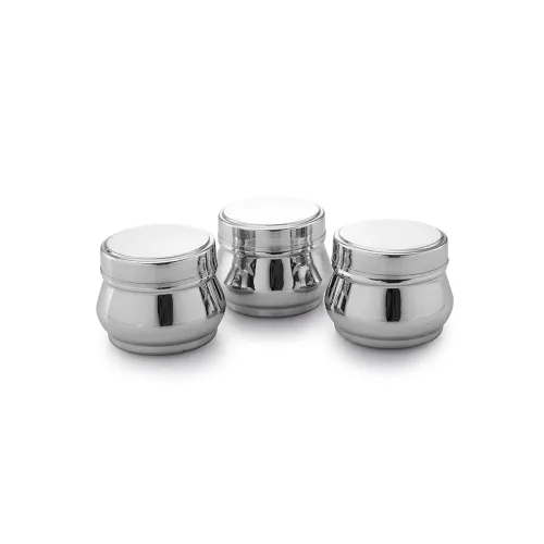 Image of Expresso Stainless Steel Mini Storage Dabba Set – 100ml, Set of 3