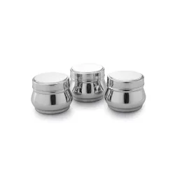 Expresso Stainless Steel Small/Mini Box Dabba/Container/Storage Box, Capacity-150Ml Each, Set Of 3, Silver