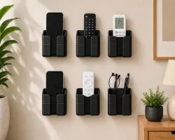 Expro SmartWall Multi Holder Pack of 6 (10 cm X 2.9 cm, Black)