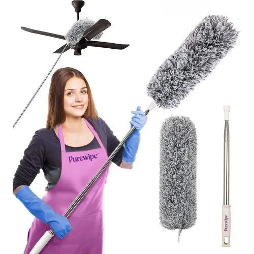Image of Extendable Fan Cleaning Duster With Long Handle 