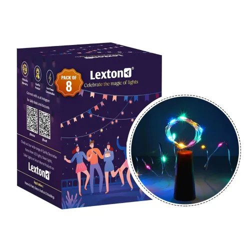 Image of Exton 20 LED Cork Lights Pack of 8