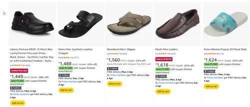 Image of Extra ₹1000 Coupon Discount Branded Footwear 