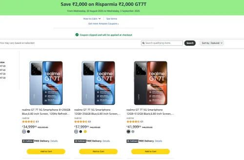 Image of Extra ₹2000 Off on realme GT 7T 5G Smartphone