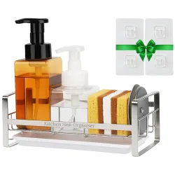 Extra Large Stainless Steel Sink Organizer (30×9.5×9.5 cm)