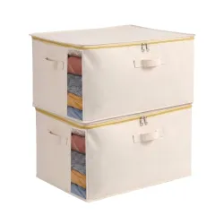 Extra Large Cotton Canvas Clothes Storage Bags & Saree Covers Set of 2