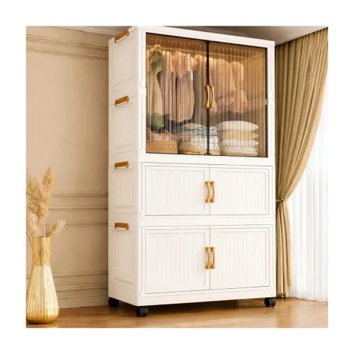 Image of EXVITO Modular Plastic Wardrobe for Bedroom
