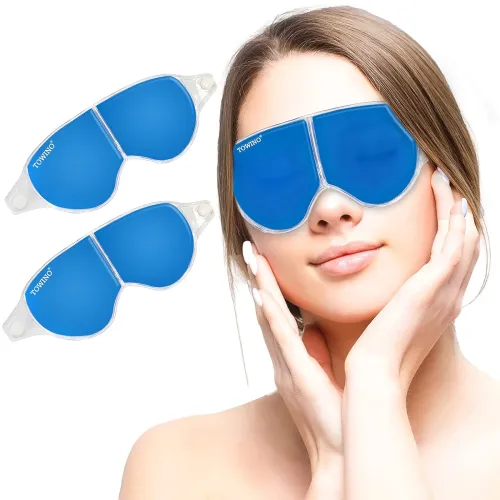 Image of Eye Mask With Cooling Gel Eye Mask For Dark Circles, Dry Eyes, Cooling Eyes, Pain Relief, Redness, Eye Patches Eye Cooli