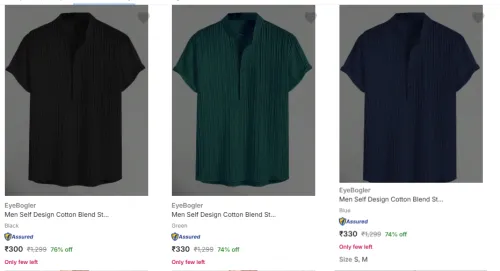 Image of Eyebogler Mens Kurtas Minimum 70% Discount.