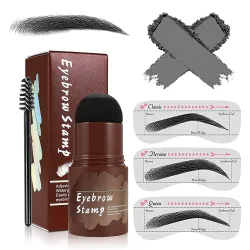 Eyebrow Stamp and Eyebrow Stencil Kit, Long Lasting Brow Stamp Kit for Perfect Eyebrow Makeup 