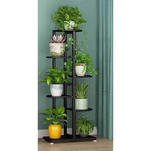 Image of EYLEX Plant Stand Metal 6 Tier Multiple Flower Pot Holder Shelf Indoor Outdoor Planter Display Shelving Unit for Patio G