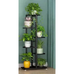 EYLEX Plant Stand Metal 6 Tier Multiple Flower Pot Holder Shelf Indoor Outdoor Planter Display Shelving Unit for Patio G