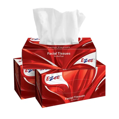 Image of Ezee 2 Ply Facial Tissue Paper 100 Pulls x Pack of 3