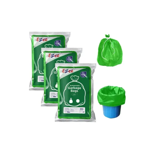 Image of Ezee Flat Garbage Bags Medium Green 90 Pcs