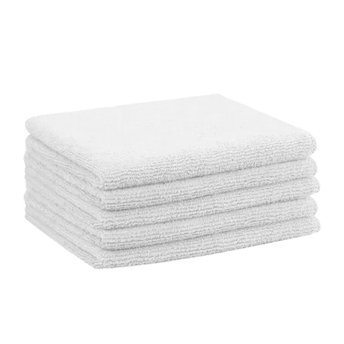 Image of Ezee Multipurpose White Microfiber Cloth Pack of 5 for Dusting