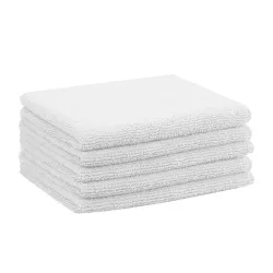 Ezee Multipurpose White Microfiber Cloth Pack of 5 for Dusting