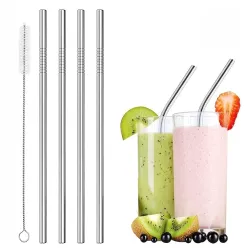 EzLife Reusable BPA-Free Metal Straws