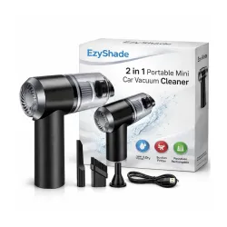 EzyShade 2 in 1 Portable Mini Car Vacuum Cleaner with Blower Rechargeable Wireless Handheld Vaccine Cleaner Vaccum for H