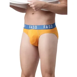 F A S O Mens Cotton Rich Brief | Soft & Breathable Innerwear