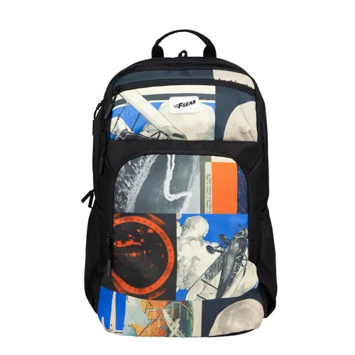 Image of F Gear Akira Black 26L Backpack 3 Spacious Compartments
