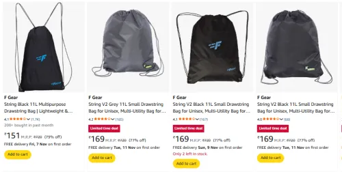 Image of F Gear Bagpack starting @ ₹151