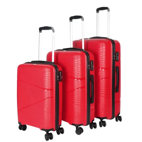 Image of F Gear Joy PP008 Red Hard-Sided Luggage Set of 3 