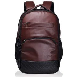 F Gear Luxur 25L Medium Laptop backpack Fits upto 17\ Laptop Faux Leather Water resistant lightweight, Gifts for Men Wo