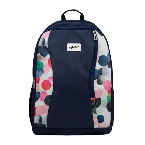 Image of F Gear Nitro Navy 38L School Backpack 3 Compartments 1 Front Pocket with bottle holder