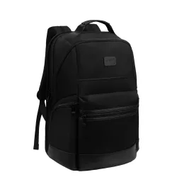 F Gear Varello 23L Premium Black Tech Laptop Backpack|USB & Type-C Charging Ports|2 Compartments, 3 Pockets|Fits 17-inch Laptop|Water-Resistant, Tablet Sleeve, Luggage Strap|Work & Travel Ba...
