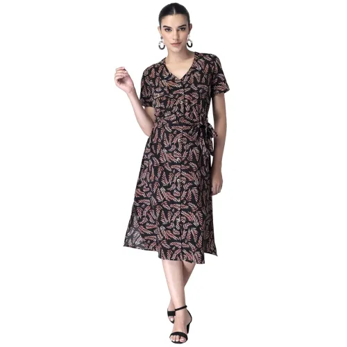 Image of FabAlley Women’s Crepe Midi Dress