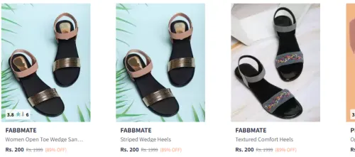 Image of FABBMATE Women's Footwear at Starting @ ₹200