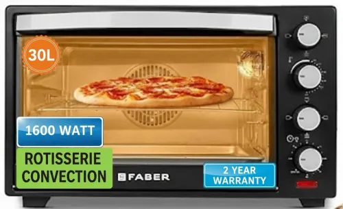 Image of FABER 30-Litre Oven Toaster Grill OTG FOTG 30.0L NEO R BK, Black