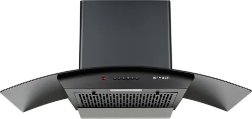 Image of Faber HOOD ALPHA IN HC PB FL BK 90 Auto Clean Curved Glass 90 cm | Autoclean | Filterless | Powerful Suction | Low Noise