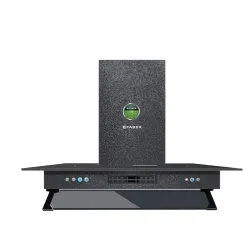 Faber 90 Cm 1000 M³/Hr Straight Glass Kitchen Chimney (Hood 3N1 Aerostation Glamour Ft Ab Ltw90, 2 Baffle Filters, Antiq